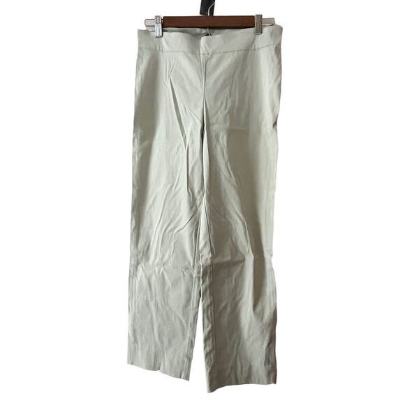 Avenue Montaigne Milan Pull On Pants •10• Beige Khaki Slim Stretch Cropped F954 - Picture 3 of 13